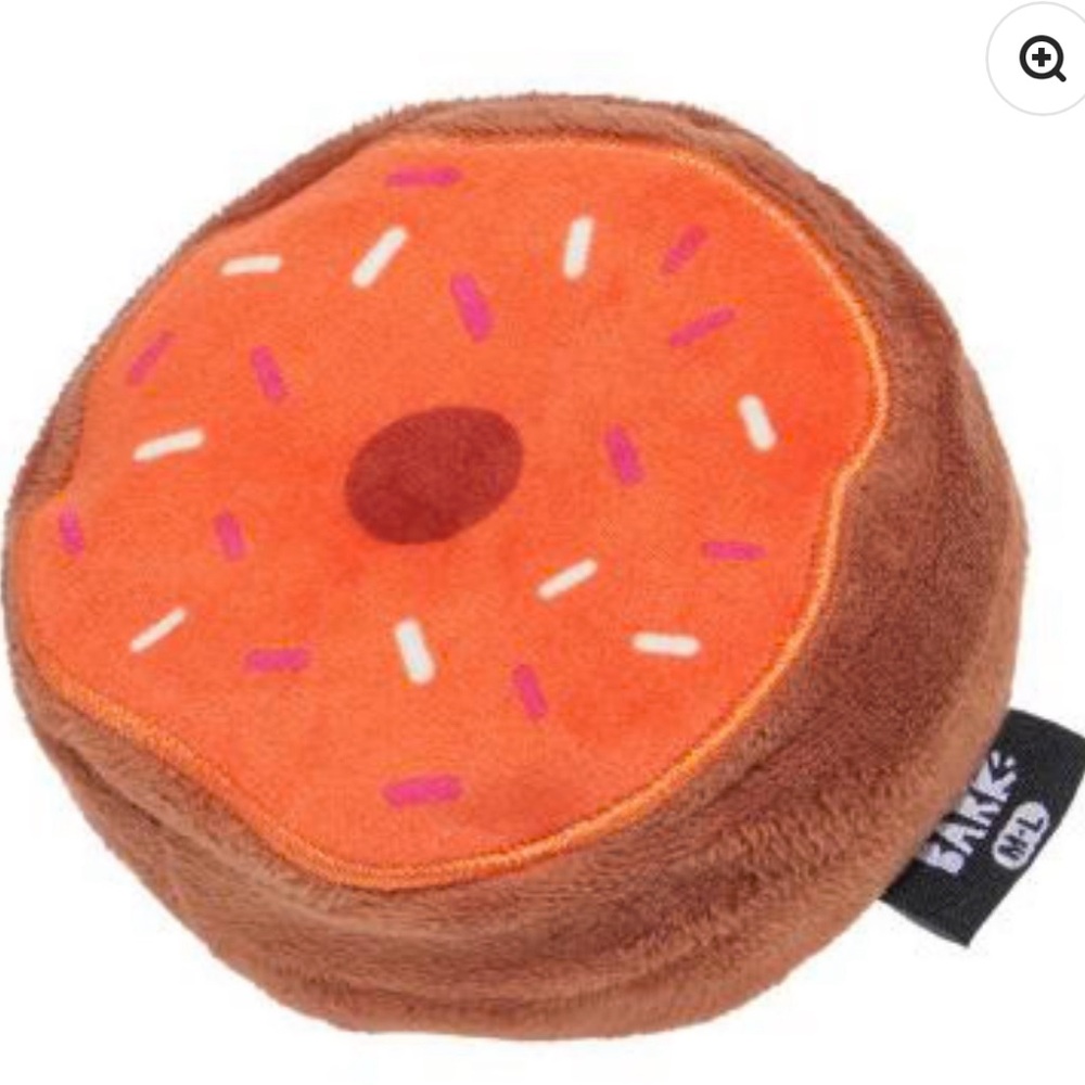 Dunkin x Bark Pumpkin Donut Dog Toy